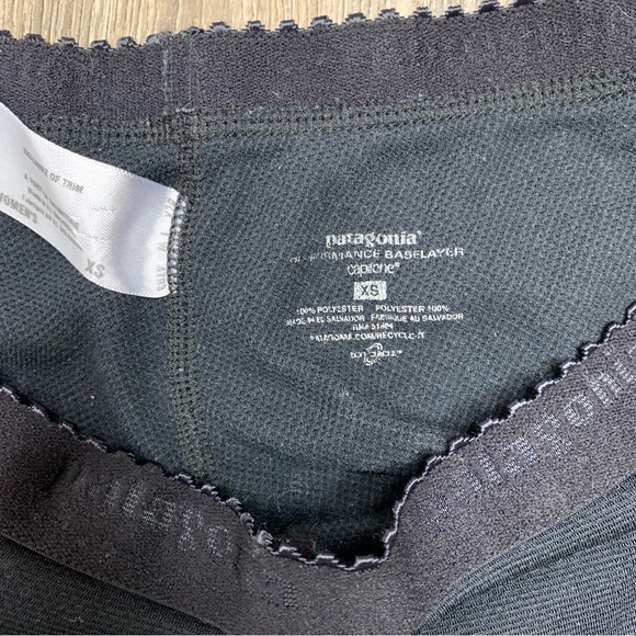 Patagonia Black Performance Baselayer Capilene Leggings - Picture 4 of 5